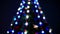Christmas tree and decorations on night background