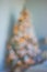 Christmas tree defocused bokeh silhouette