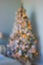 Christmas tree defocused bokeh silhouette