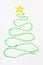 Christmas tree drawn in crayon