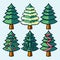 Christmas tree element pack vector