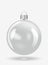 Christmas tree empty ball isolated transparent background. Vector translucent clear glass xmas bauble. EPS 10 vector.