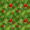 Christmas tree fir branch seamless background