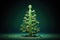Christmas tree in form of cactus plant, funny Mexican south holiday. Warm christmas in desert. 3d render minimal studio