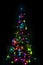 Christmas tree form the color xmas lights