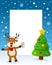 Christmas Tree Frame - Drunk Reindeer