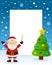 Christmas Tree Frame with Santa Claus