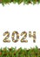 Christmas tree framework and 2024 number