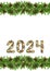 Christmas tree framework and 2024 number