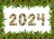 Christmas tree framework and 2024 number