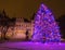 Christmas tree in front of New York State capitol