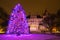 Christmas tree in front of New York State capitol