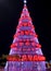 Christmas Tree in Funchal, Madeira, Portugal, vertical photo