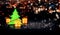 Christmas Tree Gift 3D Shine City Bokeh Background