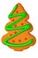 Christmas tree gingerbread cookie