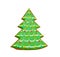 Christmas tree - gingerbread. Isolated.