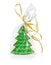 Christmas tree - gingerbread in transparent packing with a bow