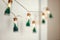 Christmas Tree Glass Jar Bottle String Lights with little Christmas trees inside bulbs