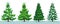 Christmas tree, green fir, pine, spruce with snow