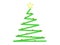 Christmas tree, hand-drawn clip art symbol of New Year