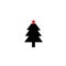 Christmas tree holiday decoration celebration year merry icon design