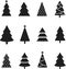 Christmas tree icon. Holiday design elements set.