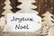 Christmas Tree, Label, Joyeux Noel Means Merry Christmas, Snowflakes