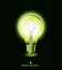 Christmas tree light bulb - green