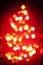 Christmas tree light pattern in blur
