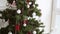 Christmas Tree with Lights Twinkling. Blinking Garland, christmas decoration