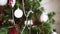 Christmas Tree with Lights Twinkling. Blinking Garland, christmas decoration