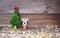 Christmas tree made from broccoli, on a wooden background, close-up, selective focus.2022,2023