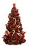 Christmas tree made of cones decorated with cinnamon sticks, nut