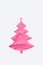 Christmas tree made of fabric material neon pink color.