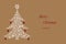Christmas tree made of stars beige bacchristmas tree made of stars beige background kground