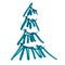 Christmas tree marker lines holiday new year christmas spruce blue