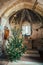 Christmas tree in a medieval chapel