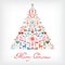 Christmas tree - Merry Chrismas greeting card