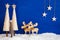 Christmas Tree, Moose, Snow, Star, Copy Space