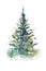 Christmas tree. New year, xmas celebration. Watercolor drawing. Watercolour painting