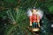Christmas tree ornament drummer boy on right for holiday winter themes