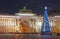 Christmas tree on Palace Square. Saint-Petersburg. Russia
