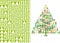 Christmas tree and pattern, vector