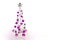 Christmas tree of pink and silver jingle bells