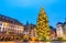 Christmas tree on Place Kleber in Strasbourg, France