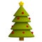 Christmas tree in plasticine or clay style