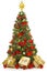 Christmas Tree and Presents, Decorated Xmas Tree, Gift Box