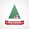 Christmas tree with presents. Merry Christmas and Happy New Year. Happy holidays. Christmas background inspiration. Vector