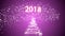 Christmas tree on purple violet background with for your text 2018.