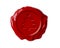 Christmas tree red wax seal isolated
